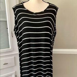 Dressbarn 22 maxi dress black & white sleeveless